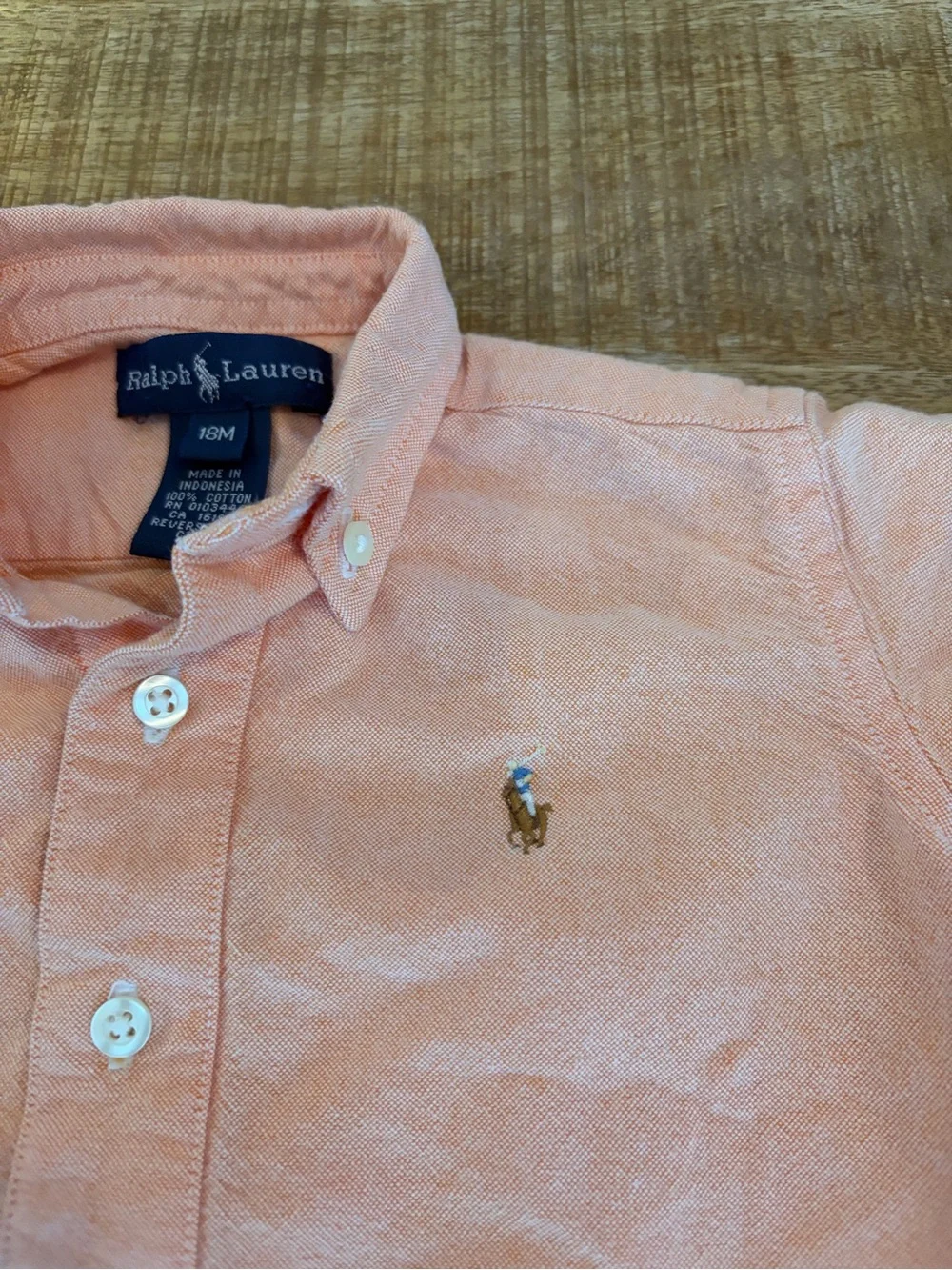 Ralph Lauren Cotton Chambray Shortall Flesh Pony